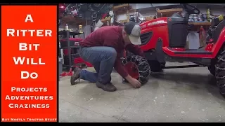 Kubota Front Snowblower, Back Blade and Tire Chain Install
