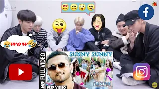 BTS 😘reaction😘 To BOLLYWOOD SONG Full Video Sunny Sunny MOVIE- Yaariyan Full Video Song Film Version