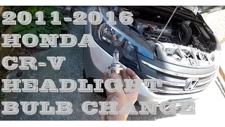 How to remove change replace Headlight bulb 2011-2016 Honda Cr-v crv