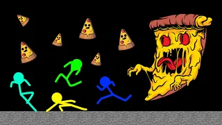 Stickman VS Minecraft: Pizza Monster Survival - AVM Shorts Animation