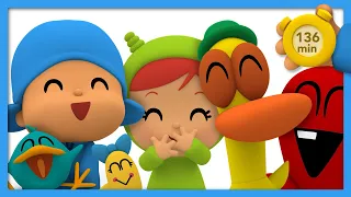 😝 POCOYO E NINA - As risadas mais engraçadas [136 minutos] | DESENHOS ANIMADOS para crianças