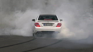 MASSIVE BURNOUT 600HP Wimmer Performance Mercedes C63 AMG Coupe!