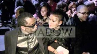 P.Diddy and Alicia Keys attending Givenchy show in Paris