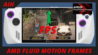 This is a game changer - AMD Fluid Motion Frames ROG Ally -  Cyberpunk2077 & Baldur's Gate 3