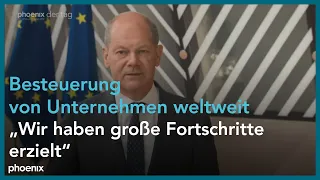 Statement des Bundesfinanzministers Olaf Scholz (SPD) zum EU-Finanzministertreffen am 12.07.21
