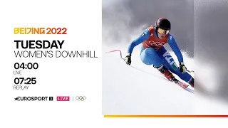 2022 Eurosport. Beijing Olympics. Women's Downhill (INT)