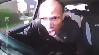 Bald guy crashes car