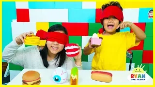 Guess the Squishy Toys challenge with Ryan and Mommy!