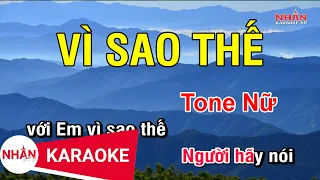 Karaoke Vì Sao Thế Tone Nữ | Nhan KTV  ✔