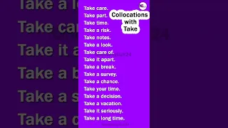 Take Collocations in English #shorts #englishspeaking