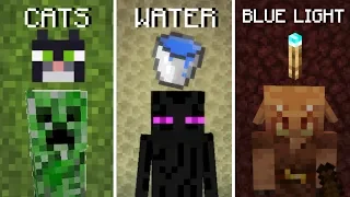 Minecraft: Mobs and their weaknesses.