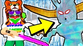 *NEW UPDATE* HOW TO SPAWN AND DEFEAT AN ICE BOSS! (Roblox Snow Shoveling Simulator Expansion)