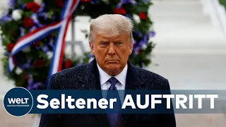 WELT THEMA: US-Präsident steht im Regen - Trump lässt Helden in Arlington lange warten