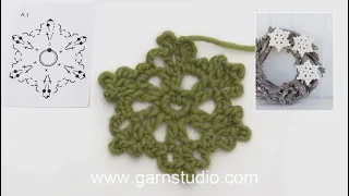How to crochet the star-shaped decoration in DROPS Extra 0-1513
