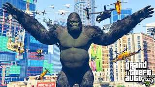 КИНГ КОНГ РАЗРУШИЛ ГОРОД ЛОС САНТОС В ГТА 5 МОДЫ! KING KONG ОБЗОР МОДА В GTA 5! ИГРЫ ВИДЕО MODS