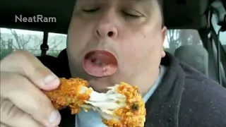 Joey eating chicken in reverse 2