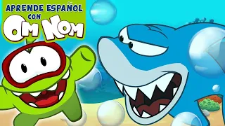 Aprende con Om Nom | Familia dedo de tiburón y otros animales del mar | Learn Spanish with Om Nom