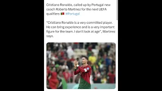 Cristiano Ronaldo, called up by Portugal new coach Roberto Martinez for the next UEFA qualifiers