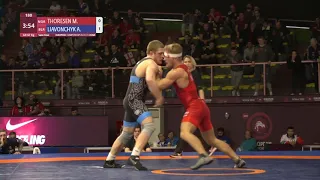 1/2 GR - 67 kg: M. THORESEN (NOR) v. A. LIAVONCHYK (BLR)