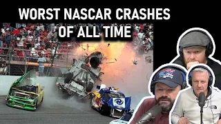 British Blokes React To The Worst NASCAR Crashes of All Time!! | OFFICE BLOKES REACT!!