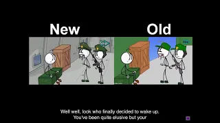 Infiltrating the Airship old vs new intro (The Henry stickman collection)