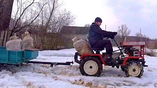 ЭТОТ МИНИТРАКТОР ВЫРУЧАЕТ В ДЕРЕВНЕ КАК НИ КОГДА. ЗАРАБОТОК В ДЕРЕВНЕ.  МТ 110 .  ЖИЗНЬ В ДЕРЕВНЕ