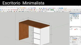 Como hacer un escritorio en sketchup paso a paso