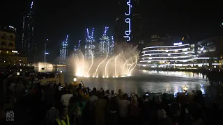 Dubai Fountain Show | Burj Khalifa | Dancing Fountain | Relaxing Music | Travel | All Night Long |