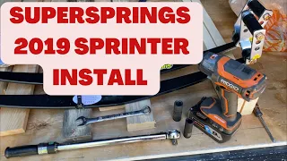 Super Springs installed on the sprinter van - DIY 👍