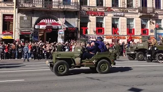 Санкт-Петербург. 9 мая 2015 г. Парад ретроавтомобилей.