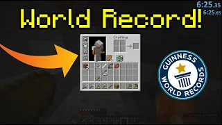 FULL Iron Armor AND Tools Speedrun! - RSG WORLD RECORD!