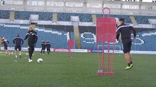 Черноморец провёл тренировку на стадионе.