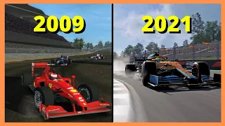 Evolution of all Codemasters' F1 Games 2009-2021