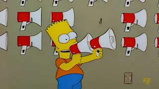 Bart Con Megafonos Dice:Mañana No Hay Clase (Hecho por Mi)