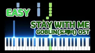 [Easy] Stay with Me (Piano Tutorial) Goblin(도깨비) OST - D.Dra