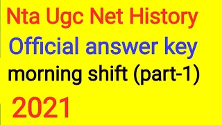 Nta net history 2021 official answer key