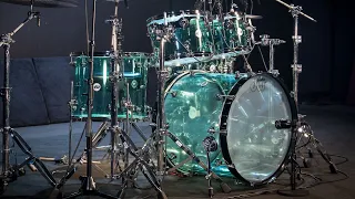 DW Design Series Sea Glass Acrylic 5-Piece Shell Pack | Demo and Overview with Chad Smith