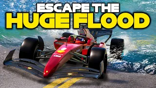 Can I Escape a HUGE FLOOD MOD in a Formula 1 Car in BeamNG Drive?!