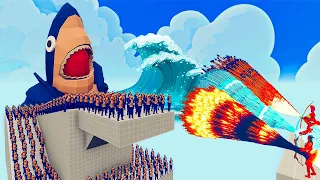100x SHARK + 2x GIANT vs 3x EVERY GOD   Totally Accurate Battle Simulator TABS
