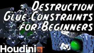 Destruction Glue Constraints for Beginners in Houdini (Rigid Body Dynamics RBD)