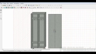 PRO100. Эскиз шкафа для раздевалки (с крючками).