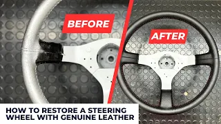 How to restore a steering wheel with genuine leather