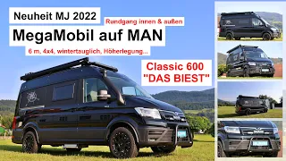 DAS BIEST | MAN MegaMobil Classic 600 4x4 Offroad | NEUHEIT Caravan Salon DD | 6m, wintertauglich