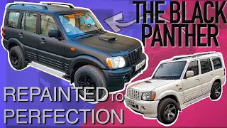 How to change Color of your Car? Old Scorpio repainted in Matte Black | Brotomotiv Pune