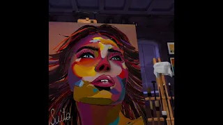 ￼ You say you love me original painting in virtual reality by Jeff Suits, Vermilion quest2 #art #vr