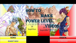 Tutorial #1 How To Make Power Level Videos //Power Level God