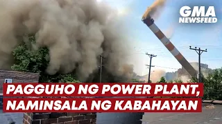 Pagguho ng power plant, naminsala ng kabahayan | GMA News Feed