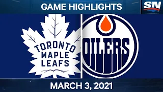 NHL Game Highlights | Maple Leafs vs. Oilers – March 03, 2021