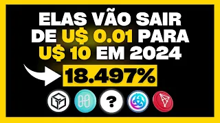 🚨 TOP 5 CRIPTOMOEDAS QUE CUSTAM MENOS DE 1 CENTAVO E VÃO EXPLODIR NA BULL RUN DE 2024 E 2025