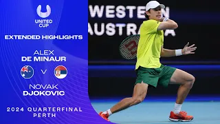 Alex de Minaur v Novak Djokovic Extended Highlights | United Cup 2024 Quarterfinal